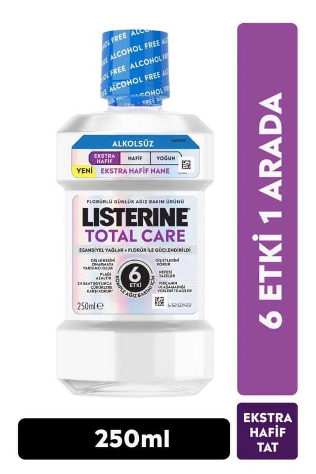 دهانشویه Listerine Total Care طعم خیلی ملایم 250 ml دهانشویه Listerine Total Care طعم خیلی ملایم 250 ml