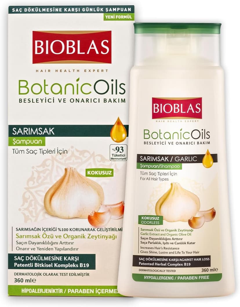 شامپوی گیاهی BIOBLAS ضد ریزش مو با سیر و روغن زیتون ارگانیک 360 ml شامپوی گیاهی BIOBLAS ضد ریزش مو با سیر و روغن زیتون ارگانیک 360 ml