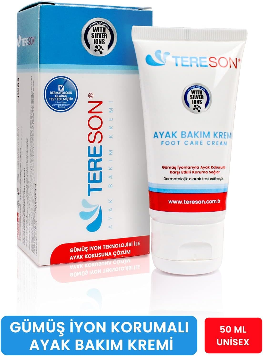 کرم مراقبت از پا Tereson ضد بو با محافظ یون نقره 50ml کرم مراقبت از پا Tereson ضد بو با محافظ یون نقره 50ml