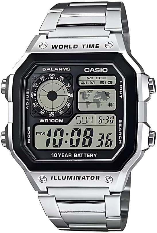 ساعت مچی مردانه Casio با بند استیل مدل AE-1200WHD-1AVDF ساعت مچی مردانه Casio با بند استیل مدل AE-1200WHD-1AVDF
