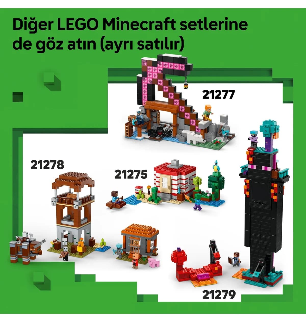 لگو Minecraft رویارویی با نگهبان 238 قطعه مدل 21274 لگو Minecraft رویارویی با نگهبان 238 قطعه مدل 21274