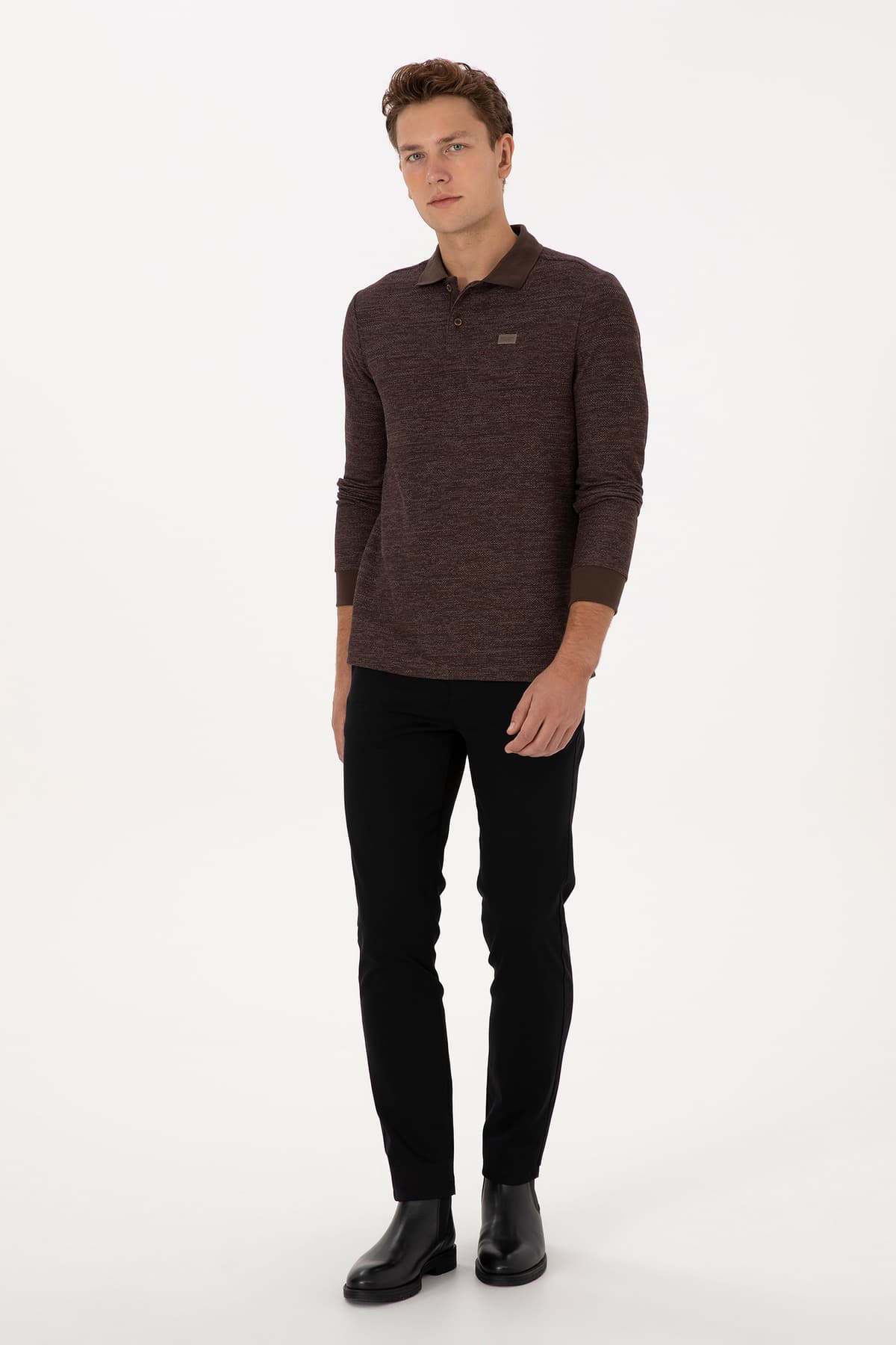 سوئیشرت مردانه U.S. Polo Assn. فیت معمولی یقه پولو قهوهای مدل 50307730-VR029 سوئیشرت مردانه U.S. Polo Assn. فیت معمولی یقه پولو قهوهای مدل 50307730-VR029