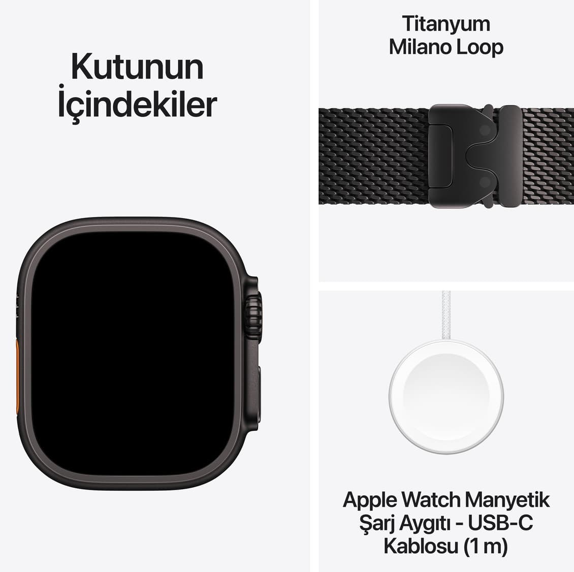 ساعت هوشمند Apple Watch Ultra 4 GPS + Cellular 49mm مشکی Milano Loop S ساعت هوشمند Apple Watch Ultra 4 GPS + Cellular 49mm مشکی Milano Loop S