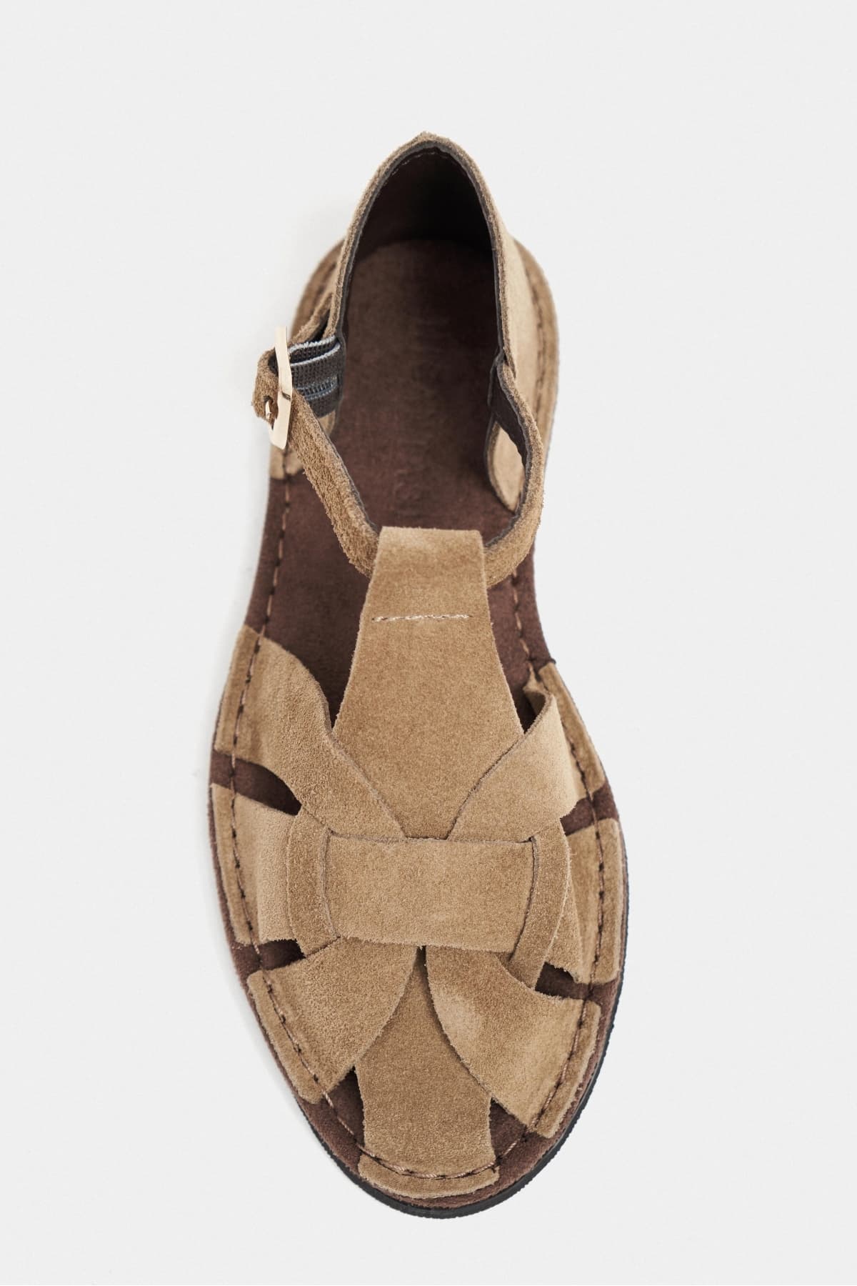 صندل زنانه NİŞANTAŞI SHOES Solto Rome چرمی بژ با جزئیات سگک و کفی تخت صندل زنانه NİŞANTAŞI SHOES Solto Rome چرمی بژ با جزئیات سگک و کفی تخت
