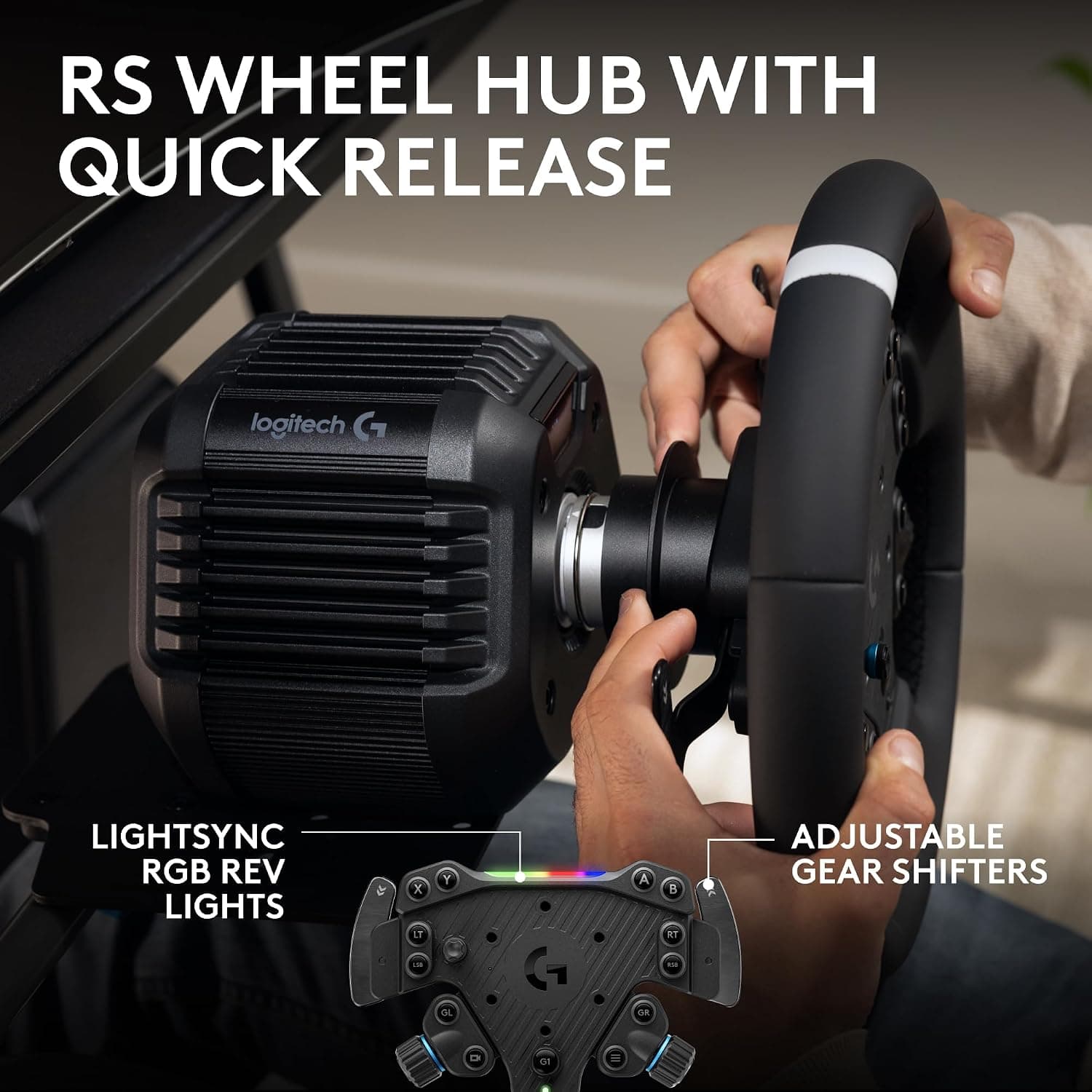 ست فرمان شبیهساز رانندگی سهتکه Logitech G RS50 با پایه Direct Drive 8 Nm، هاب 13 دکمهای و فرمان گرد 11-inch مناسب PS5، PS4 و PC ست فرمان شبیهساز رانندگی سهتکه Logitech G RS50 با پایه Direct Drive 8 Nm، هاب 13 دکمهای و فرمان گرد 11-inch مناسب PS5، PS4 و PC