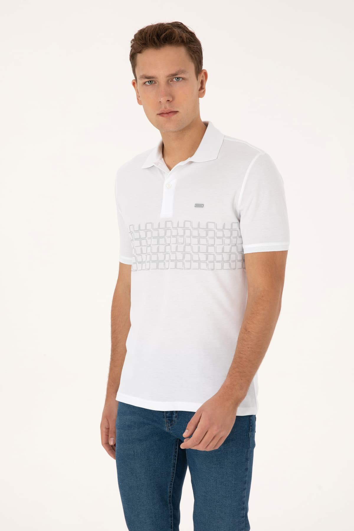 تیشرت مردانه U.S. Polo Assn. فیت معمولی یقه پولو سفید مدل 50324789-VR013 تیشرت مردانه U.S. Polo Assn. فیت معمولی یقه پولو سفید مدل 50324789-VR013