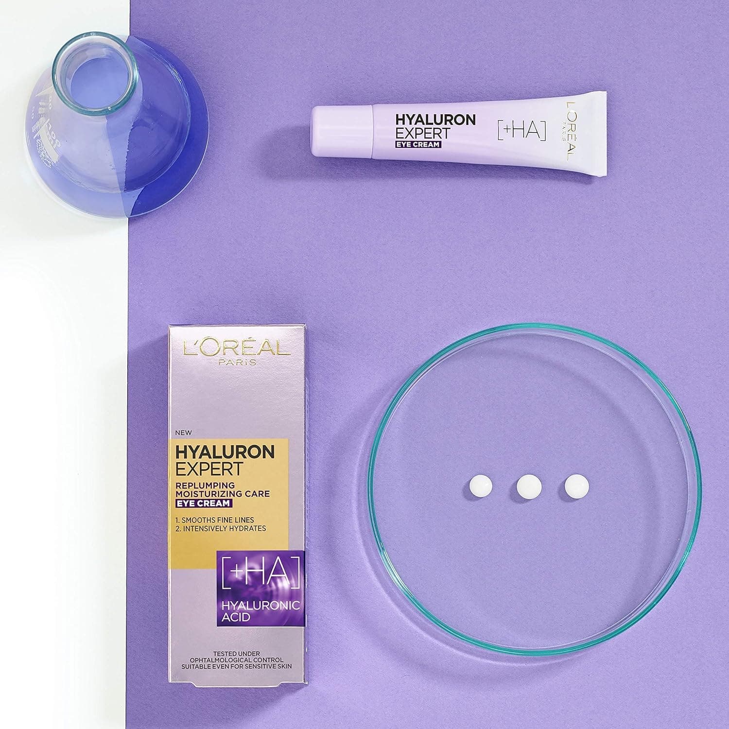 کرم دور چشم آبرسان Replumping مدل Hyaluron Expert برند L'Oréal Paris 15ml کرم دور چشم آبرسان Replumping مدل Hyaluron Expert برند L'Oréal Paris 15ml
