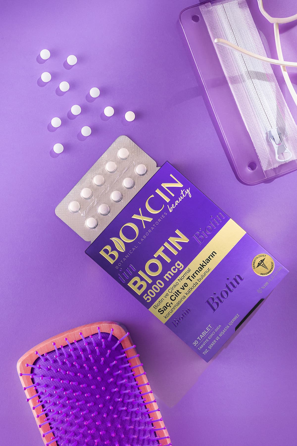 قرص ویتامین مو و ناخن Bioxcin Biotin بیوتین 5.000 Mcg و زینک 15 Mg 2 x 30 عددی قرص ویتامین مو و ناخن Bioxcin Biotin بیوتین 5.000 Mcg و زینک 15 Mg 2 x 30 عددی