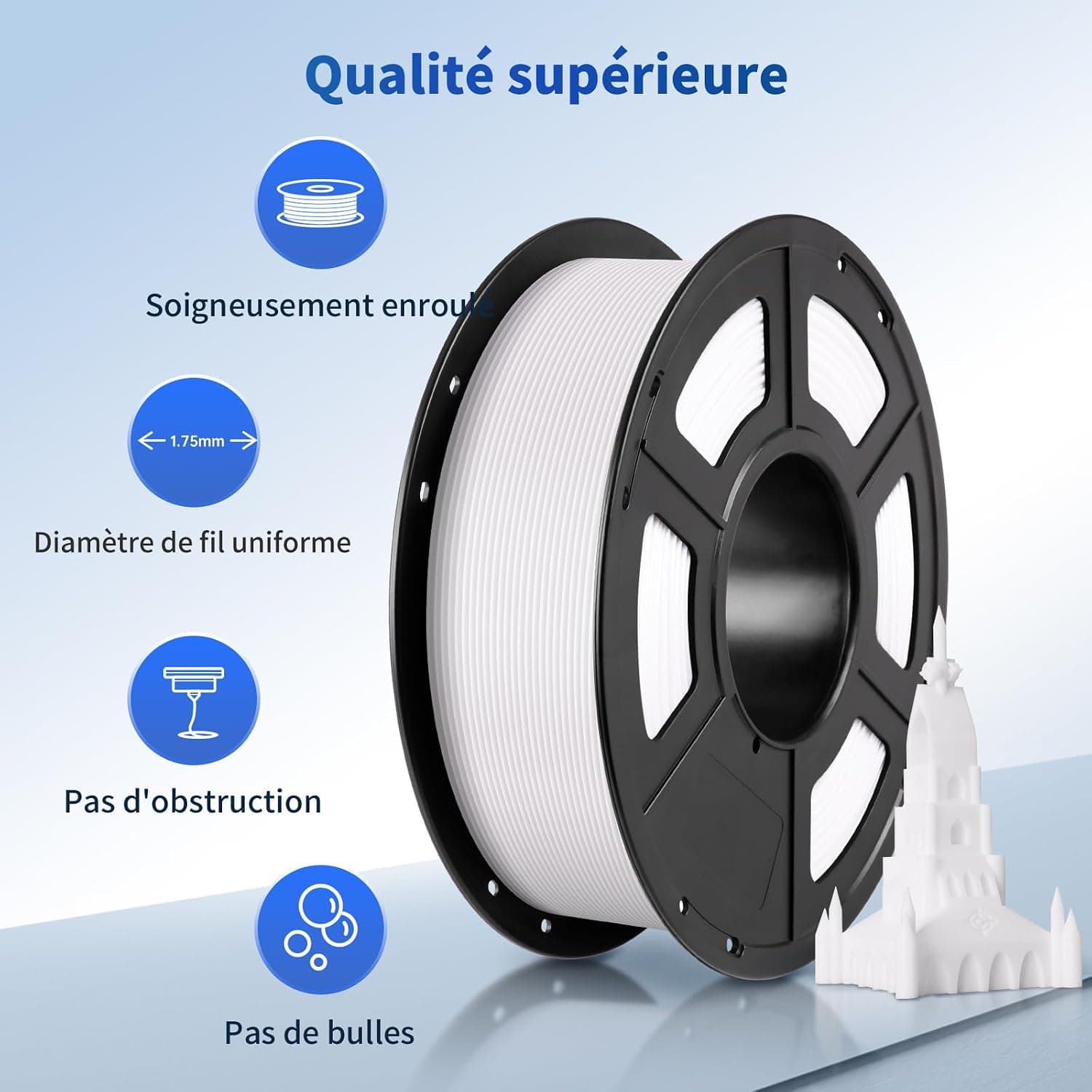 فیلامنت پرینتر سه بعدی PLA ANYCUBIC سفید 1.75 mm 1 kg فیلامنت پرینتر سه بعدی PLA ANYCUBIC سفید 1.75 mm 1 kg