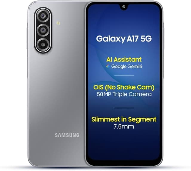 گوشی موبایل Samsung مدل Galaxy A17 5G رم 6 GB حافظه 128 GB خاکستری گوشی موبایل Samsung مدل Galaxy A17 5G رم 6 GB حافظه 128 GB خاکستری
