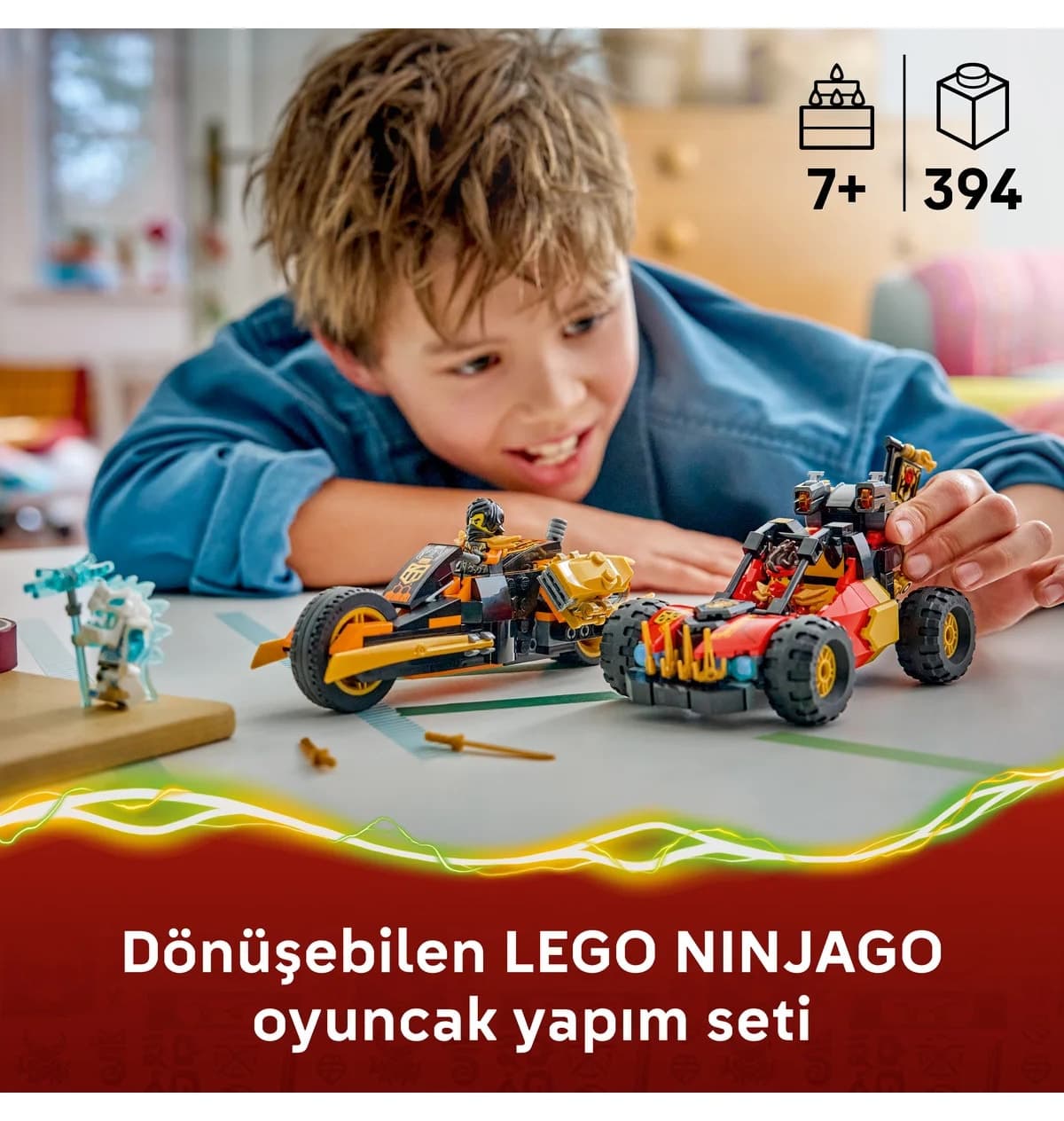 لگو NINJAGO ماشینهای ترکیبی کای و کول مدل 71864 با ۳۹۴ قطعه لگو NINJAGO ماشینهای ترکیبی کای و کول مدل 71864 با ۳۹۴ قطعه