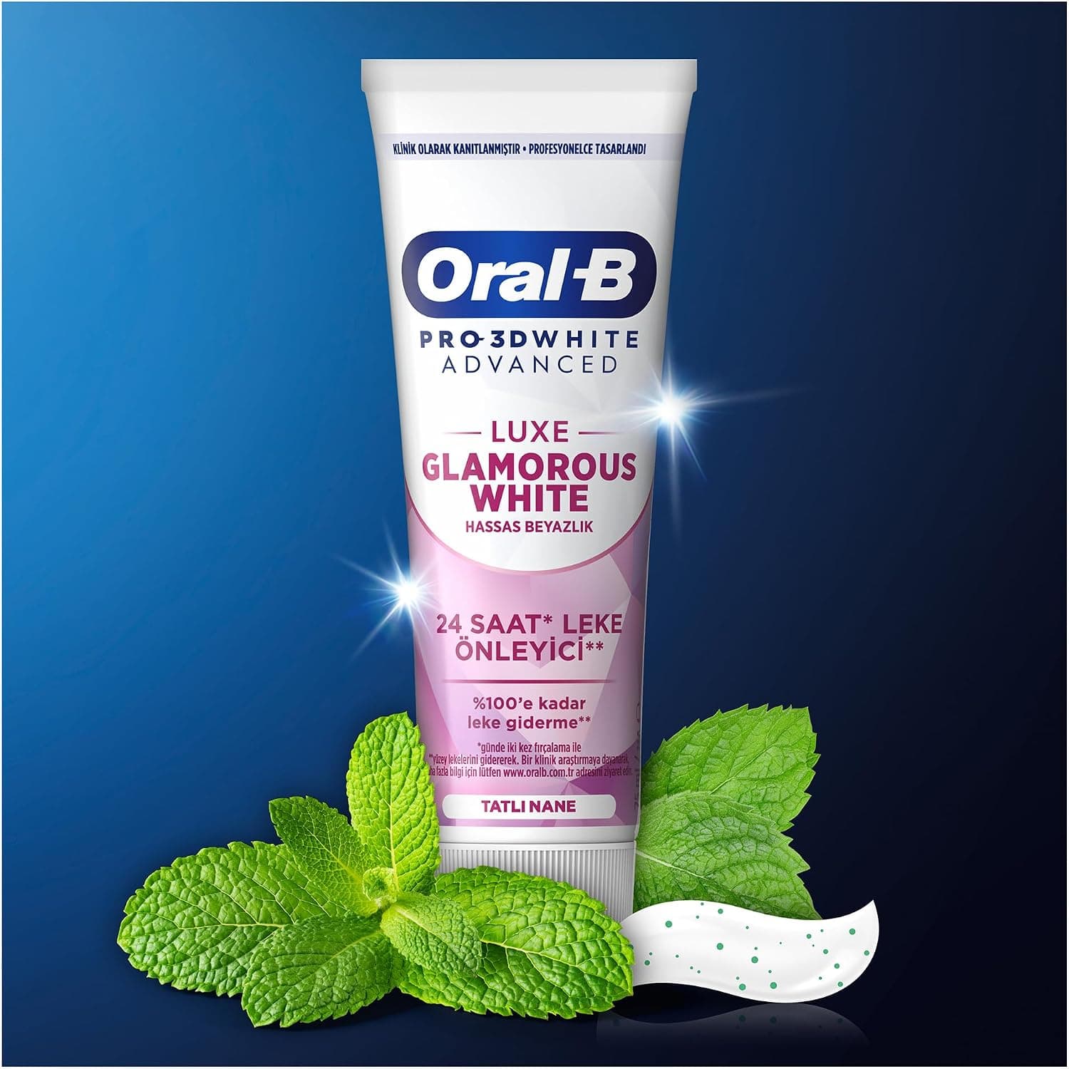 خمیردندان سفیدکننده Oral-B مدل Pro 3D White Advanced Luxe Glamorous White 75 ml خمیردندان سفیدکننده Oral-B مدل Pro 3D White Advanced Luxe Glamorous White 75 ml