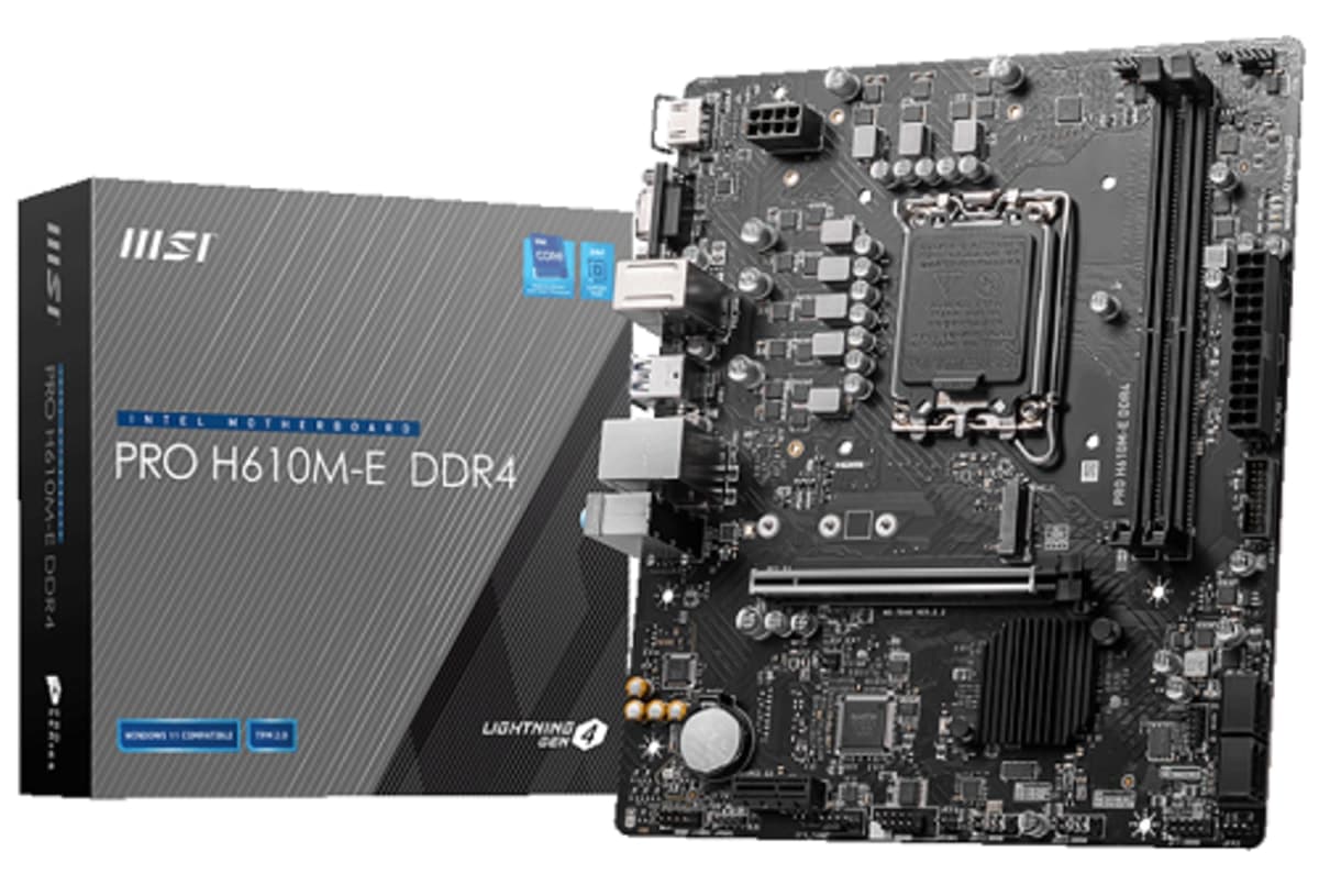 مادربورد MSI گیمینگ Intel H610 سوکت 1700 DDR4 mATX مدل PRO H610M-E مادربورد MSI گیمینگ Intel H610 سوکت 1700 DDR4 mATX مدل PRO H610M-E