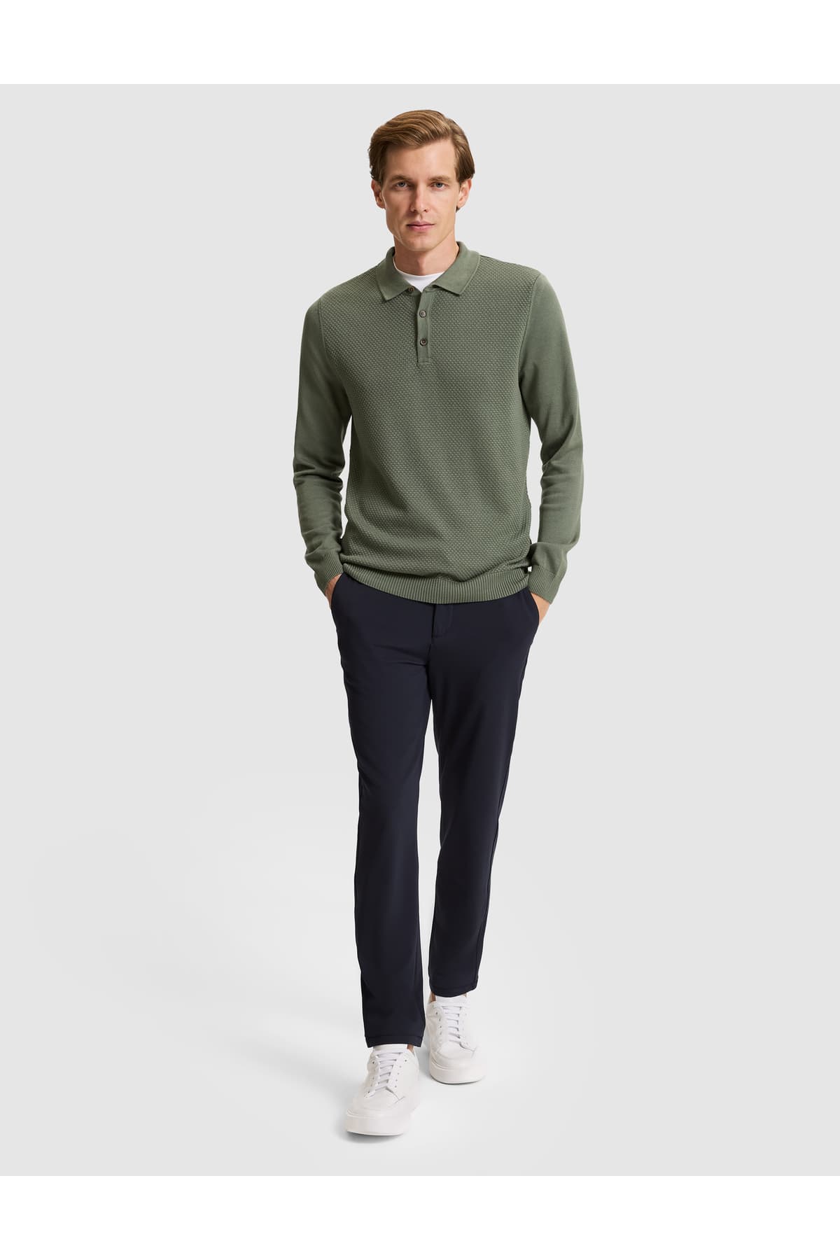 شلوار مردانه Pierre Cardin جاگر کانواس سرمهای اسلیم فیت کمرکش بندی مدل 50317281-VR033 شلوار مردانه Pierre Cardin جاگر کانواس سرمهای اسلیم فیت کمرکش بندی مدل 50317281-VR033
