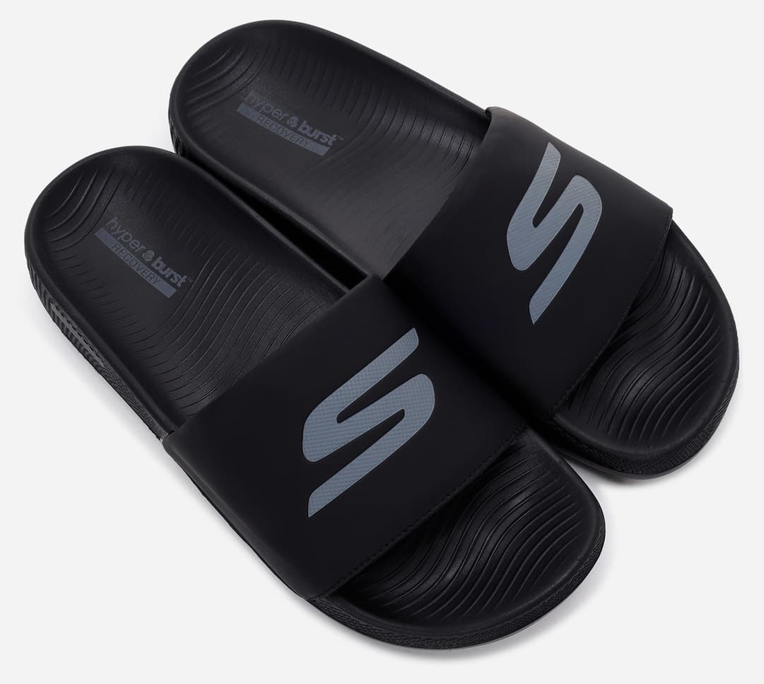 دمپایی مردانه Skechers HYPER SLIDE DERIVER مشکی مدل 246020 BBK دمپایی مردانه Skechers HYPER SLIDE DERIVER مشکی مدل 246020 BBK