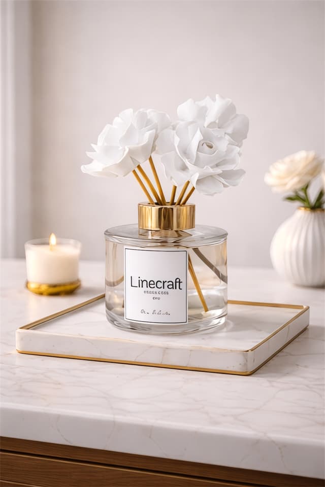 دیفیوزر LİNECRAFT سرامیکی طرح گل چوبدار رایحه گیلاس ژاپنی 150 cc دیفیوزر LİNECRAFT سرامیکی طرح گل چوبدار رایحه گیلاس ژاپنی 150 cc