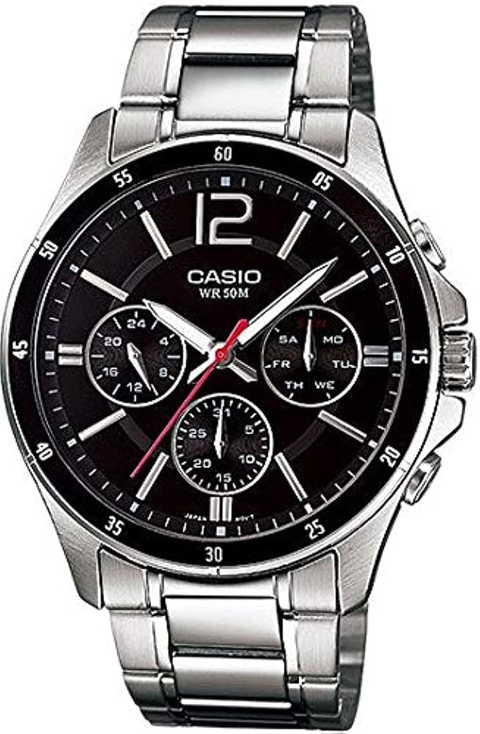 ساعت مچی مردانه Casio MTP-1374D-1AVDF، خاکستری، استاندارد ساعت مچی مردانه Casio MTP-1374D-1AVDF، خاکستری، استاندارد