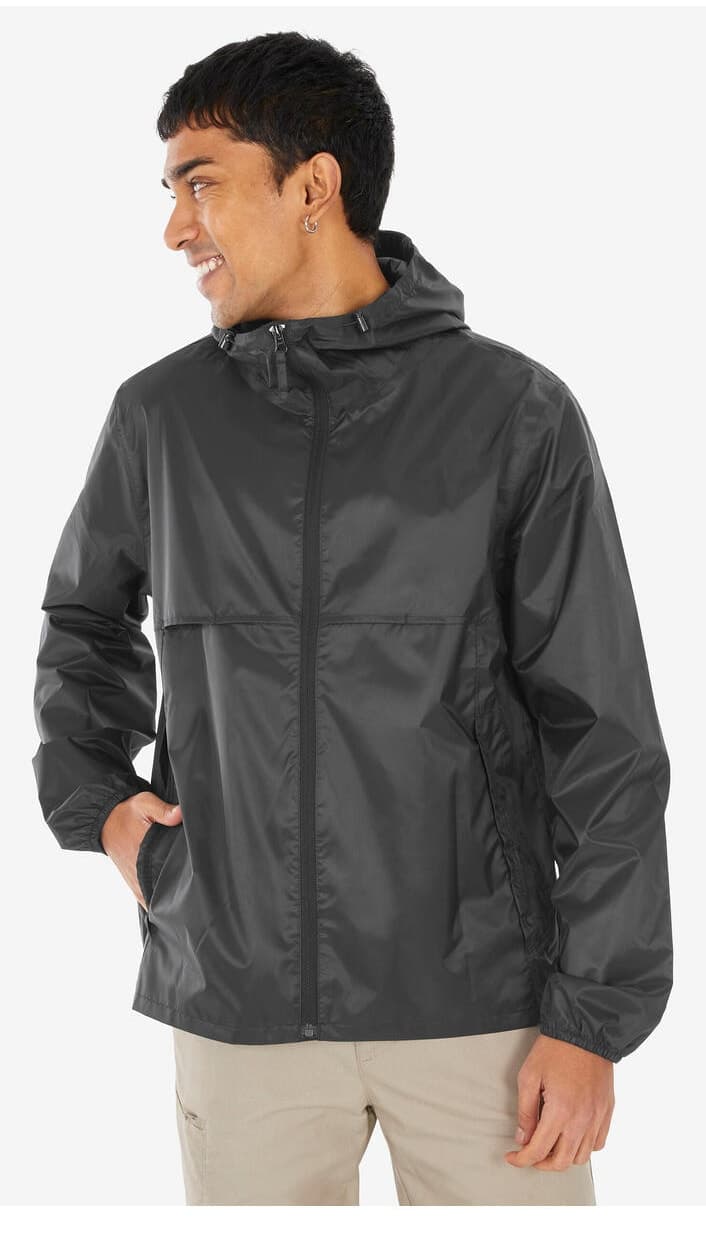 بارانی مردانه Decathlon Quechua فضای باز مشکی Raincut بارانی مردانه Decathlon Quechua فضای باز مشکی Raincut