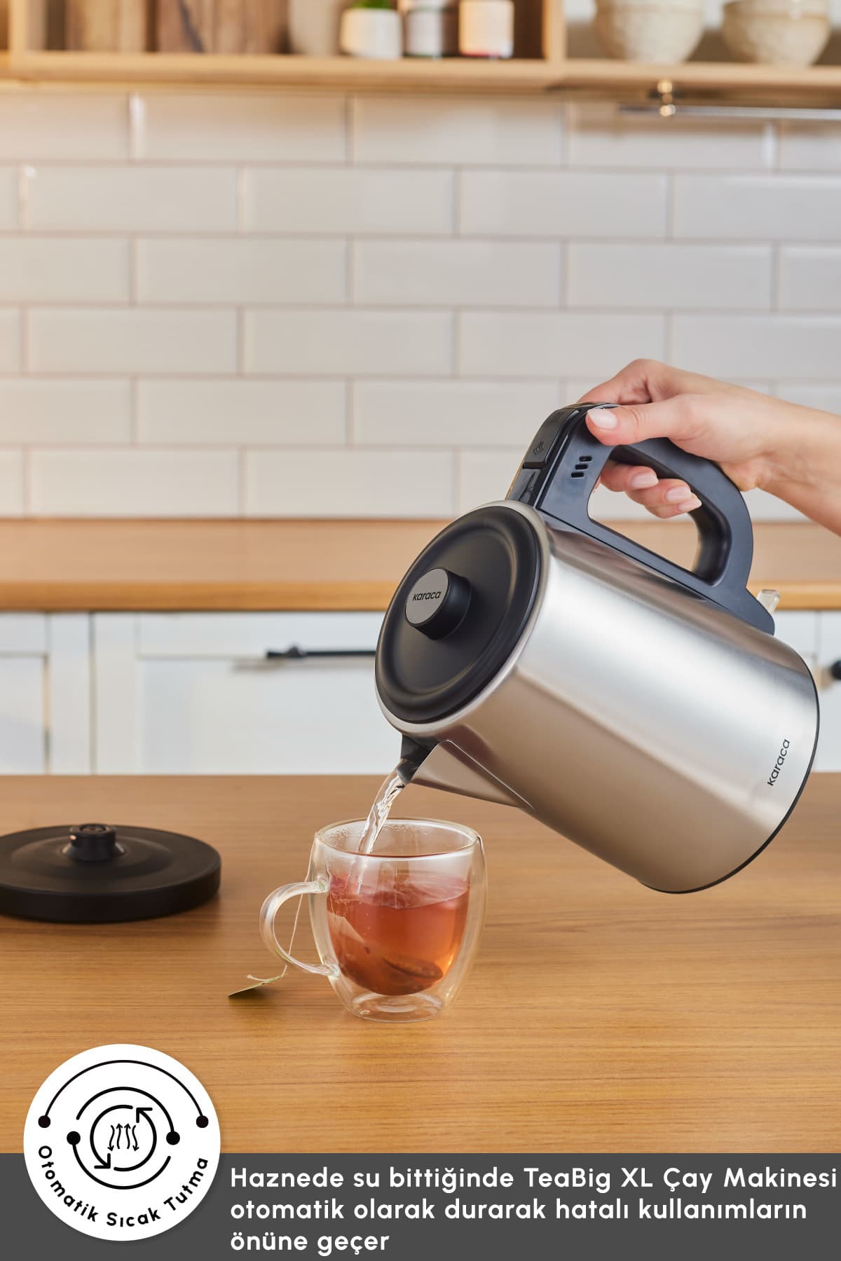 چایساز و آبجوشکن استیل 2 در 1 Karaca TeaBig XL با ظرفیت 35 لیوان چای چایساز و آبجوشکن استیل 2 در 1 Karaca TeaBig XL با ظرفیت 35 لیوان چای