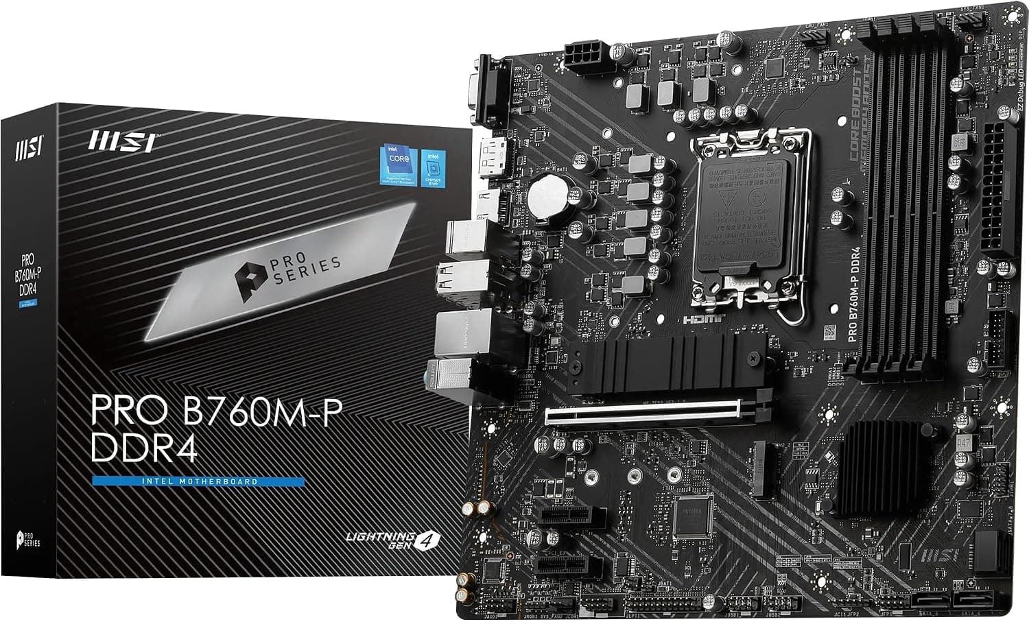 مادربرد MSI گیمینگ mATX سوکت 1700 Intel B760 DDR4 مدل PRO B760M-P مادربرد MSI گیمینگ mATX سوکت 1700 Intel B760 DDR4 مدل PRO B760M-P