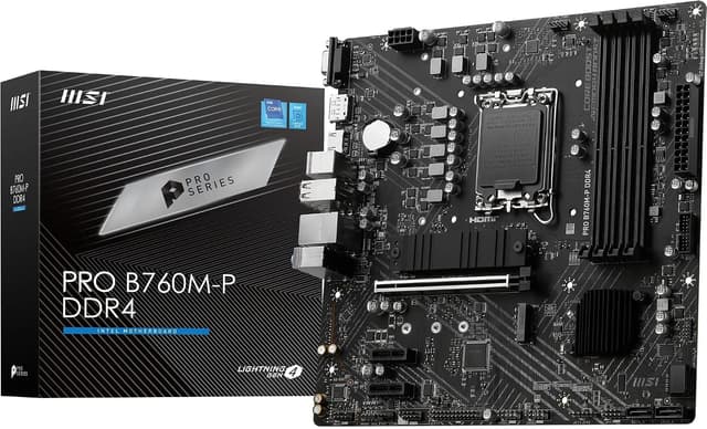 مادربرد MSI گیمینگ mATX سوکت 1700 Intel B760 DDR4 مدل PRO B760M-P مادربرد MSI گیمینگ mATX سوکت 1700 Intel B760 DDR4 مدل PRO B760M-P