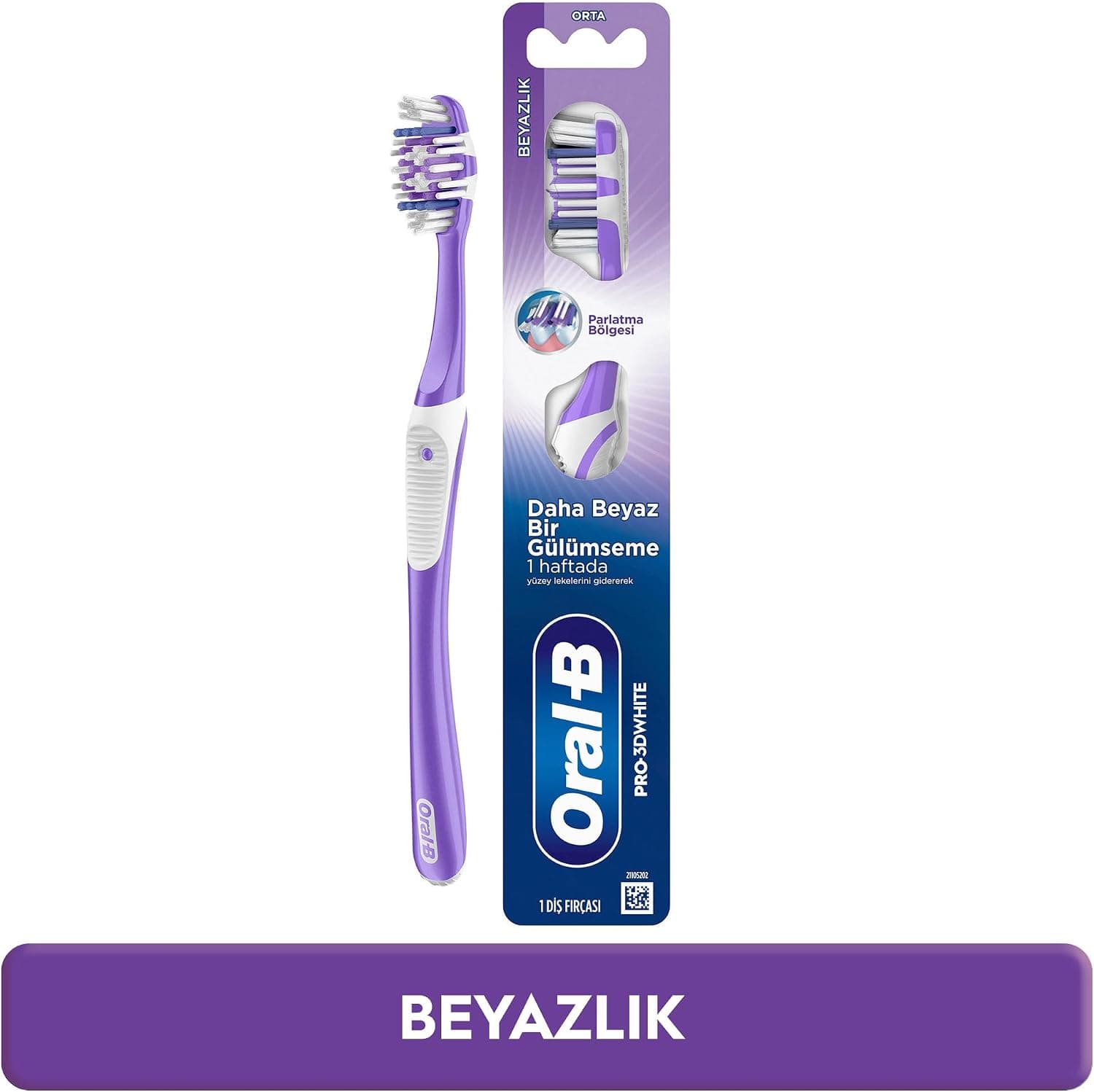 مسواک سفیدکننده Oral-B Pro-3DWhite با برس متوسط مسواک سفیدکننده Oral-B Pro-3DWhite با برس متوسط