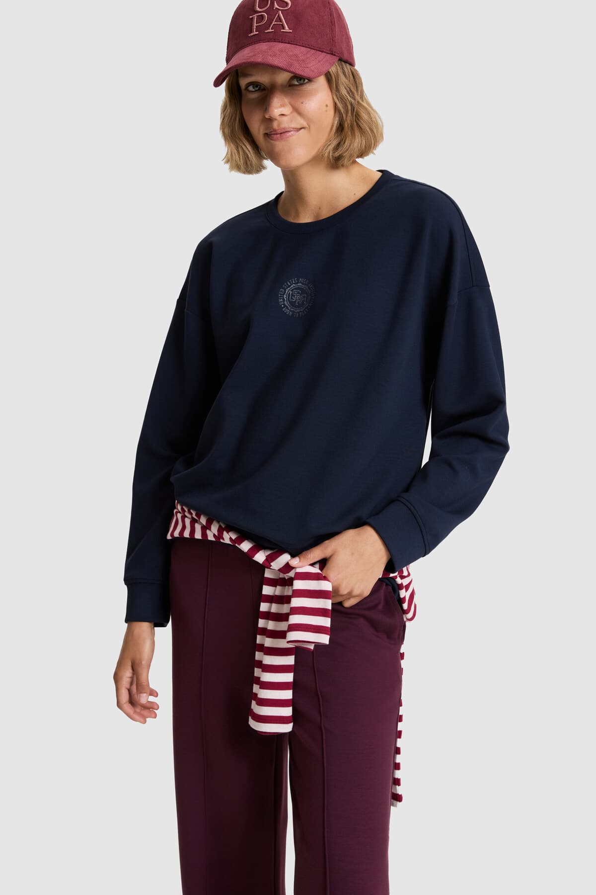 سوئیشرت زنانه U.S. Polo Assn. سرمهای مدل 50333243-VR033 سوئیشرت زنانه U.S. Polo Assn. سرمهای مدل 50333243-VR033