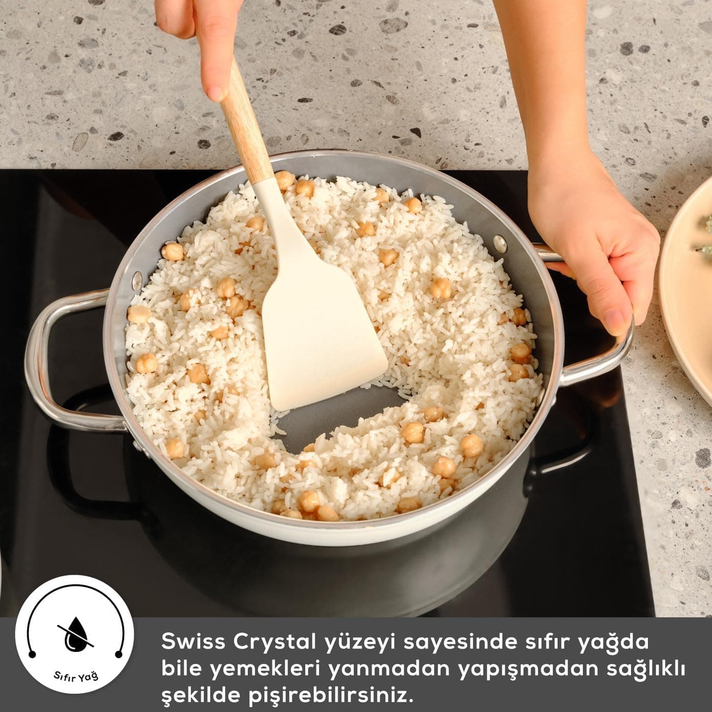 ست تابه و ساهان Karaca فلزی کرم مدل Swiss Crystal Creamy ست تابه و ساهان Karaca فلزی کرم مدل Swiss Crystal Creamy