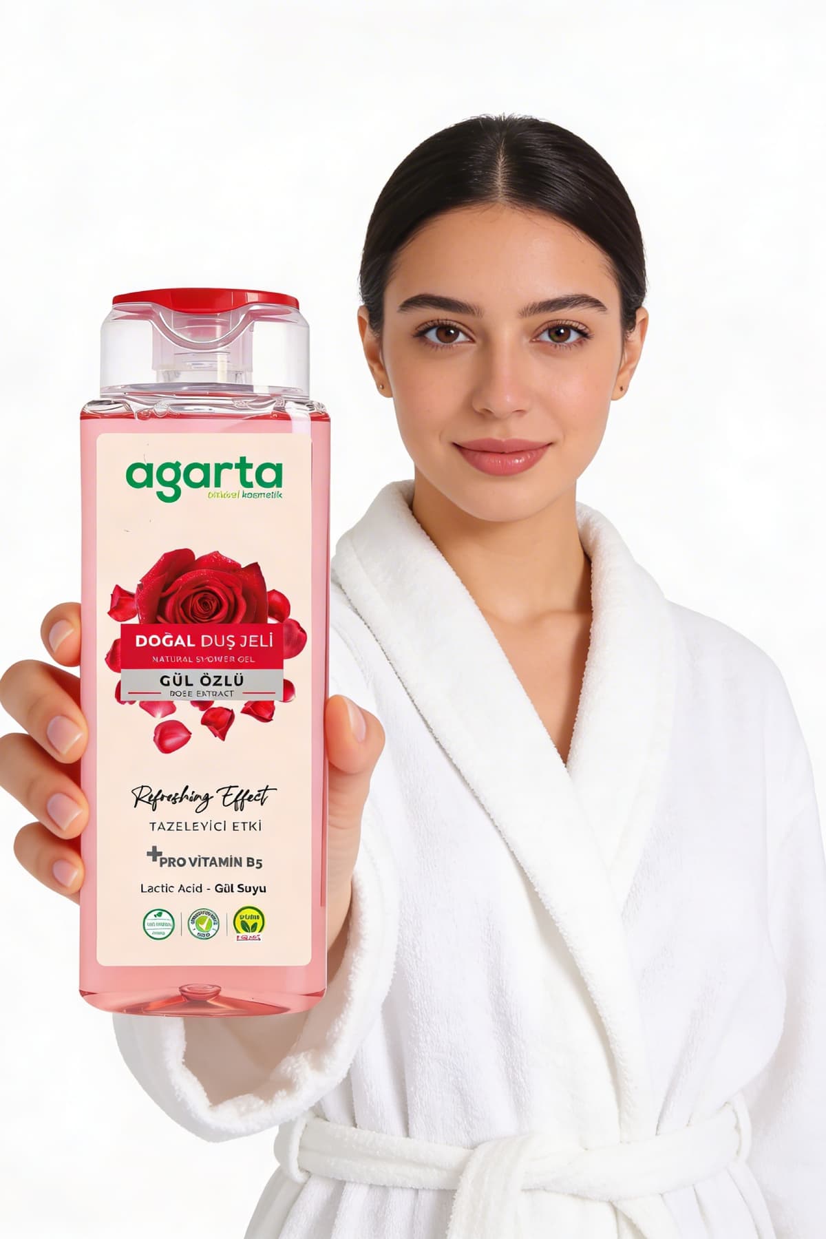 ژل دوش Agarta با AHA و گل رز 400 ml ژل دوش Agarta با AHA و گل رز 400 ml