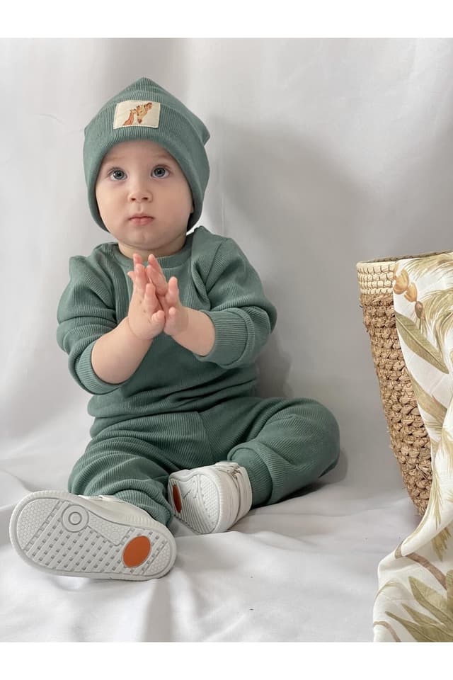 ست سهتکه کلاهدار نوزادی MiaBaby ست سهتکه کلاهدار نوزادی MiaBaby