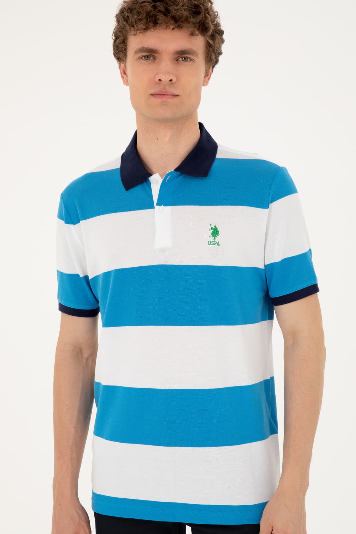 تیشرت مردانه U.S. Polo Assn. فیت معمولی یقه پولو آبی آسمانی مدل 50288503-VR045 تیشرت مردانه U.S. Polo Assn. فیت معمولی یقه پولو آبی آسمانی مدل 50288503-VR045