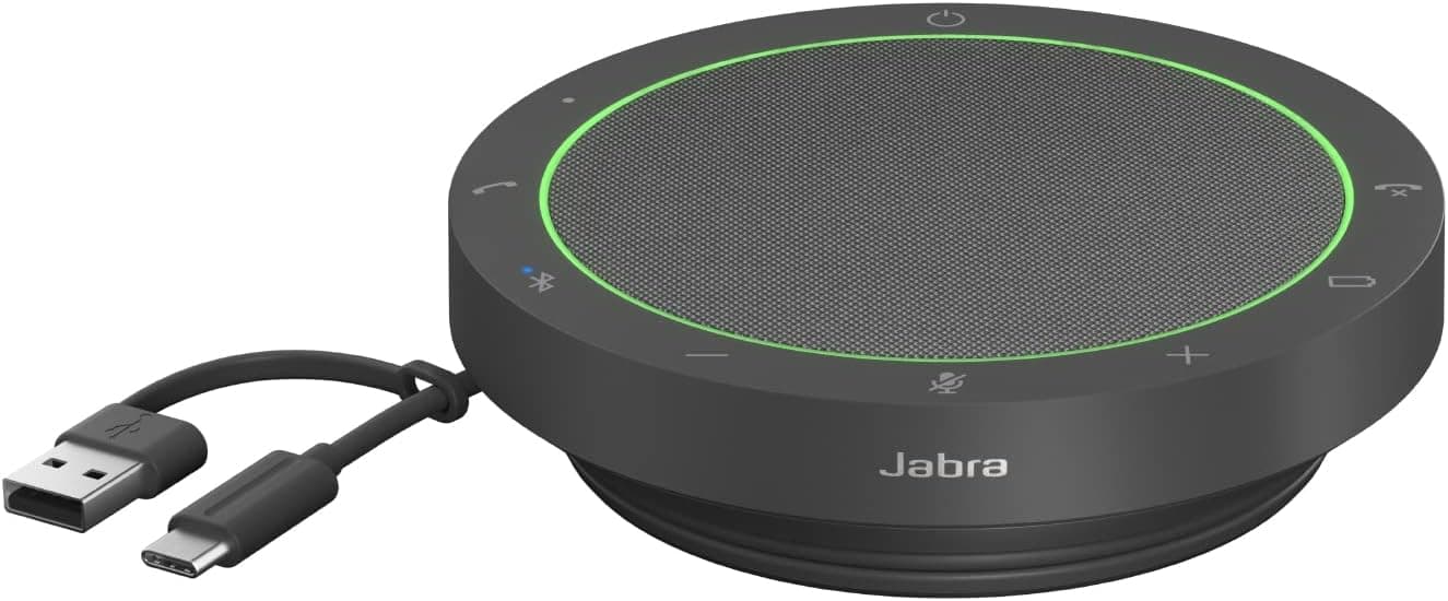اسپیکرفون بیسیم بلوتوثی Jabra با ۴ میکروفون حذف نویز و بلندگوی 50mm مدل Speak2 55 اسپیکرفون بیسیم بلوتوثی Jabra با ۴ میکروفون حذف نویز و بلندگوی 50mm مدل Speak2 55
