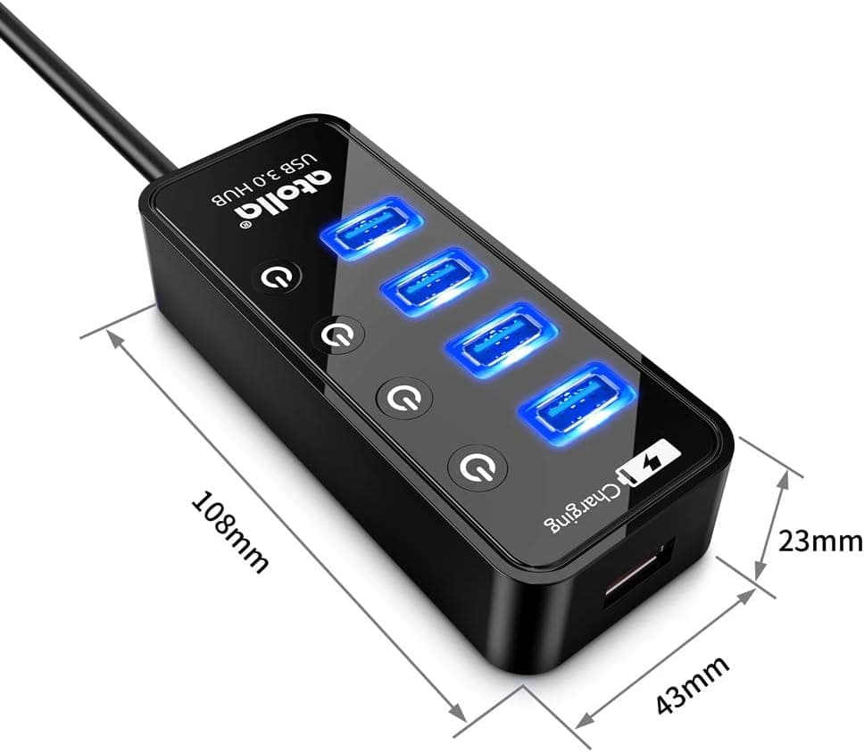هاب USB 3.0 atolla با 4 پورت SuperSpeed و پورت شارژ هوشمند هاب USB 3.0 atolla با 4 پورت SuperSpeed و پورت شارژ هوشمند