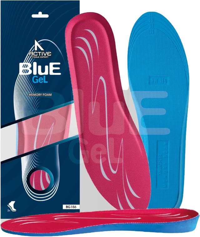 کفی کفش کتانی BLUE GEL مموری فوم نرم، ضربهگیر و ارتوپدی مدل BG186 (36-40) کفی کفش کتانی BLUE GEL مموری فوم نرم، ضربهگیر و ارتوپدی مدل BG186 (36-40)