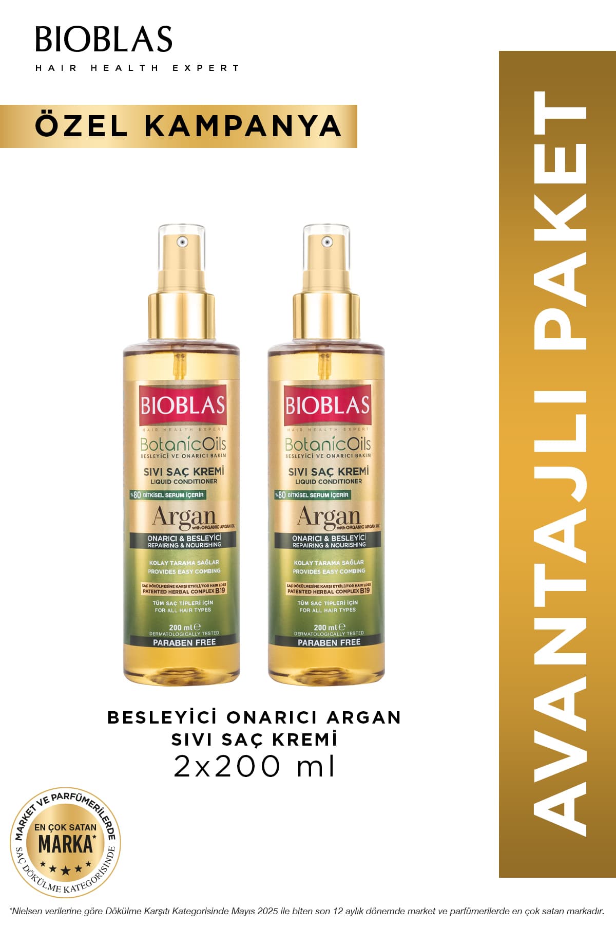 کرم مو مایع Bioblas Botanic Oils با روغن آرگان ترمیمکننده 2×200ml کرم مو مایع Bioblas Botanic Oils با روغن آرگان ترمیمکننده 2×200ml