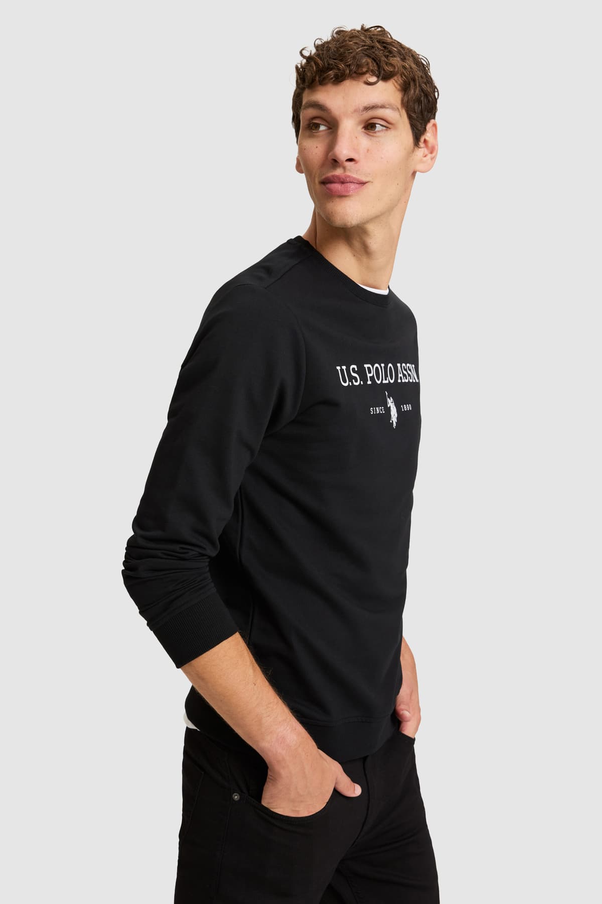 سوئیشرت مردانه U.S. Polo Assn. مشکی بیسیک مدل 50333273-VR046 سوئیشرت مردانه U.S. Polo Assn. مشکی بیسیک مدل 50333273-VR046