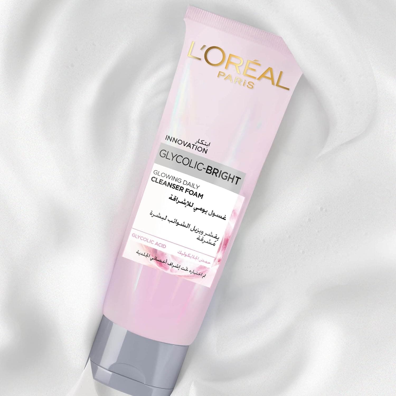فوم شوینده صورت روزانه L’Oréal Paris Glycolic Bright درخشانکننده 100ML فوم شوینده صورت روزانه L’Oréal Paris Glycolic Bright درخشانکننده 100ML