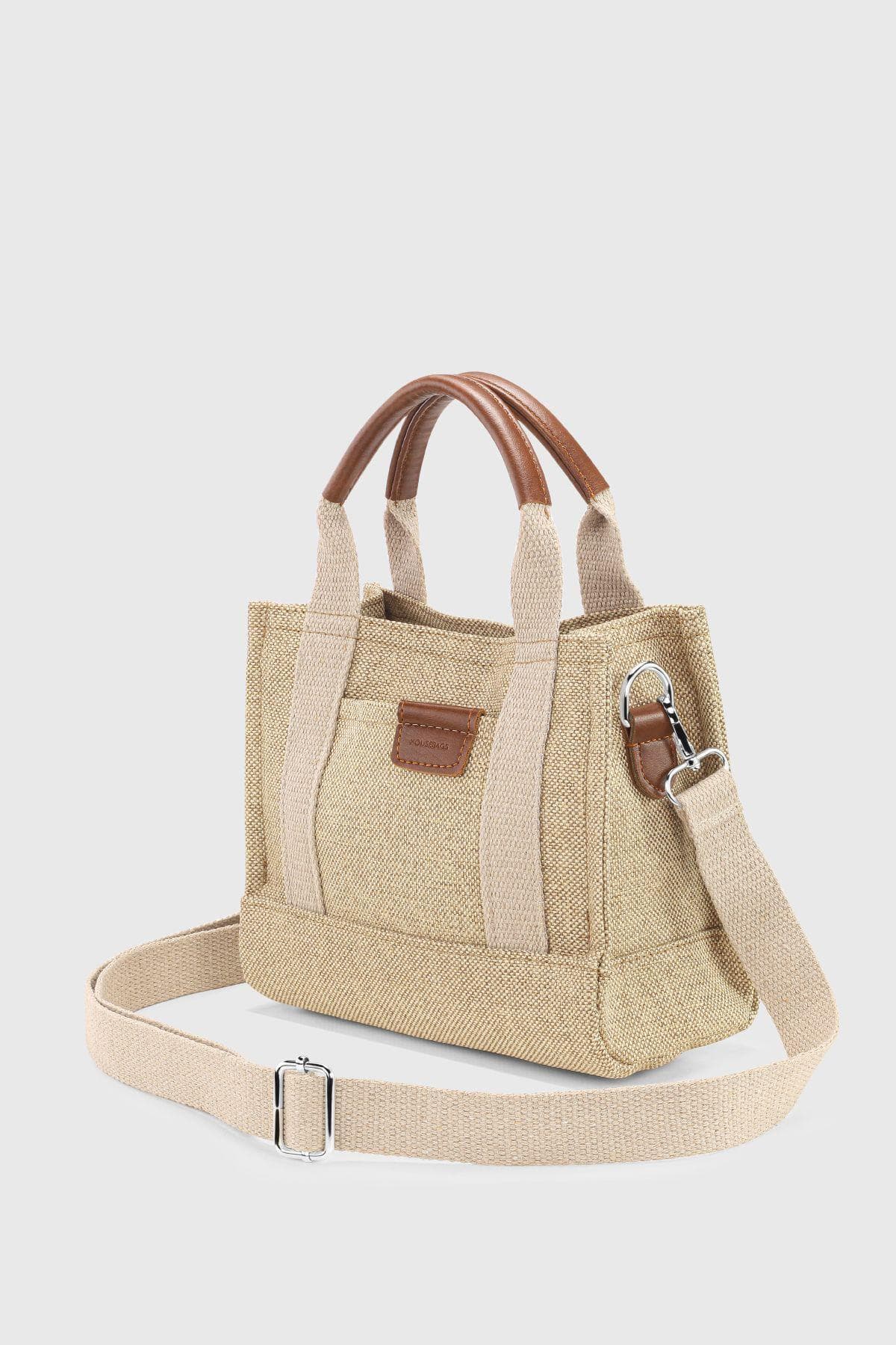 کیف توت زنانه Housebags کانواس کرم مدل 232 کیف توت زنانه Housebags کانواس کرم مدل 232