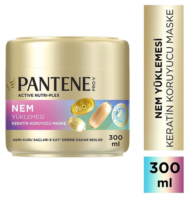 ماسک مو Pantene با رطوبترسانی و محافظت از کراتین 300ml ماسک مو Pantene با رطوبترسانی و محافظت از کراتین 300ml