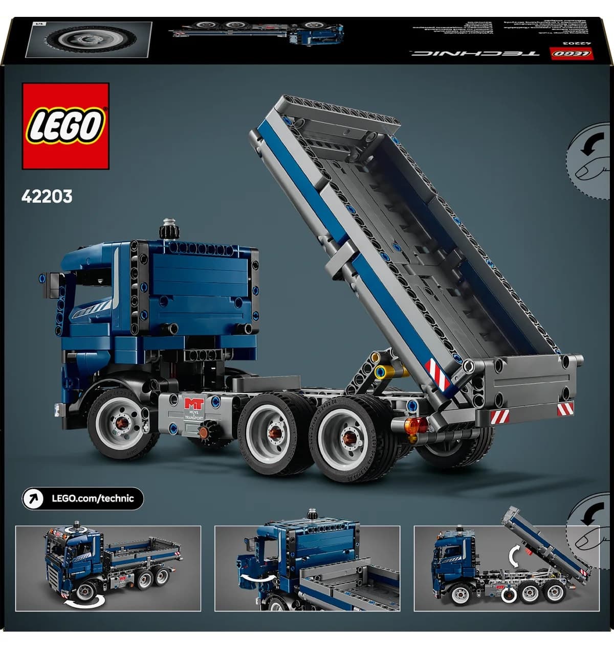 لگو سری Technic کامیون کمپرسیدار مدل 42203 با 462 قطعه لگو سری Technic کامیون کمپرسیدار مدل 42203 با 462 قطعه