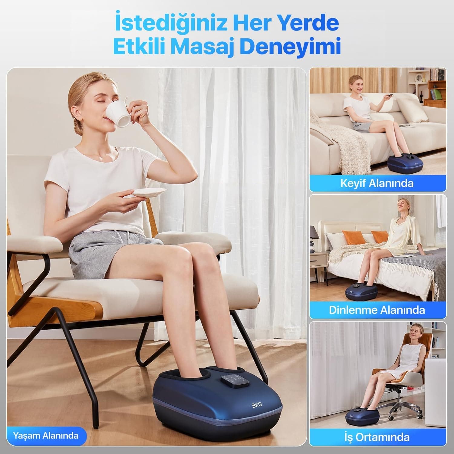 دستگاه ماساژ پا SKG مدل YS100 گرمایشی ریموتدار شیاتسو و فشار هوا دستگاه ماساژ پا SKG مدل YS100 گرمایشی ریموتدار شیاتسو و فشار هوا