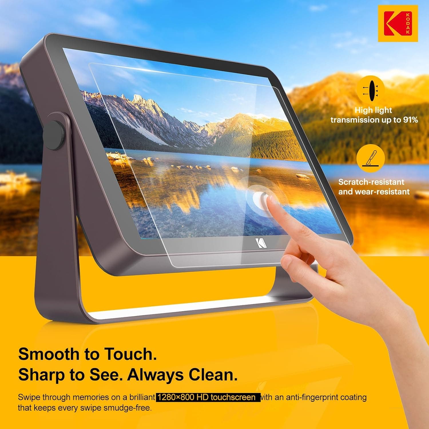 قاب عکس دیجیتال KODAK متصل به WiFi 6 با باتری داخلی و حافظه 64GB قاب عکس دیجیتال KODAK متصل به WiFi 6 با باتری داخلی و حافظه 64GB