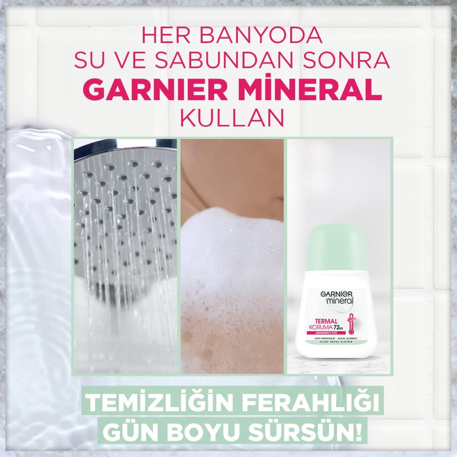دئودورانت رولآن زنانه Garnier با محافظت حرارتی معدنی دئودورانت رولآن زنانه Garnier با محافظت حرارتی معدنی
