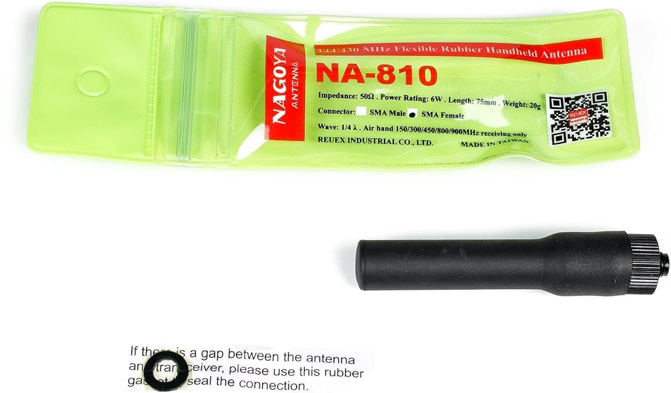 آنتن 2.5 اینچی برای رادیوهای BaoFeng B-tech مینی شلاقی VHF/UHF (144/430Mhz) مدل Nagoya NA-810 با SMA مادگی آنتن 2.5 اینچی برای رادیوهای BaoFeng B-tech مینی شلاقی VHF/UHF (144/430Mhz) مدل Nagoya NA-810 با SMA مادگی