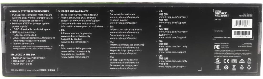 کارت گرافیک NVIDIA GeForce RTX 2080 Ti Founders Edition 11 GB کارت گرافیک NVIDIA GeForce RTX 2080 Ti Founders Edition 11 GB
