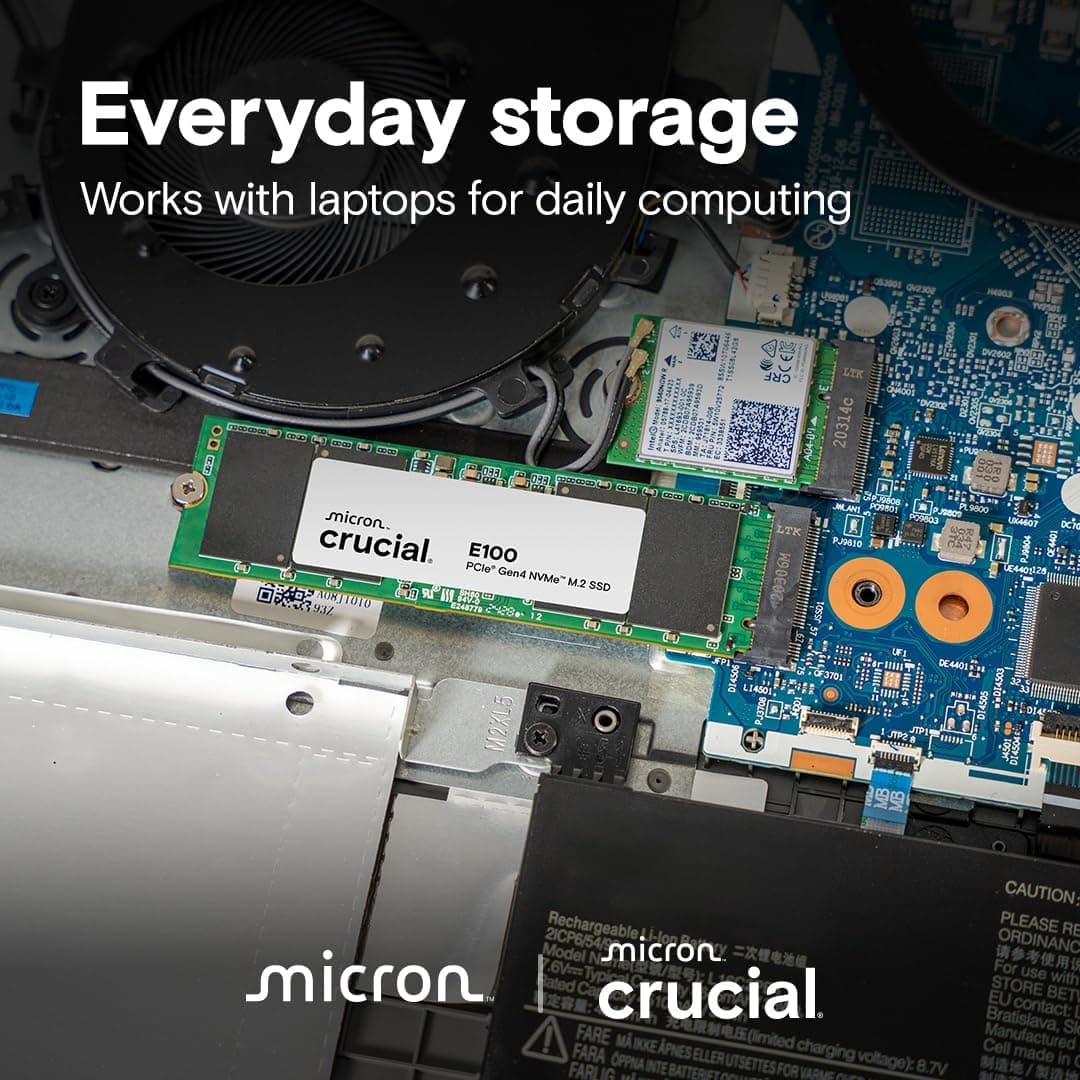 حافظه SSD داخلی Crucial با ظرفیت 1TB NVME M.2 مدل CT1000E100SSD8 حافظه SSD داخلی Crucial با ظرفیت 1TB NVME M.2 مدل CT1000E100SSD8