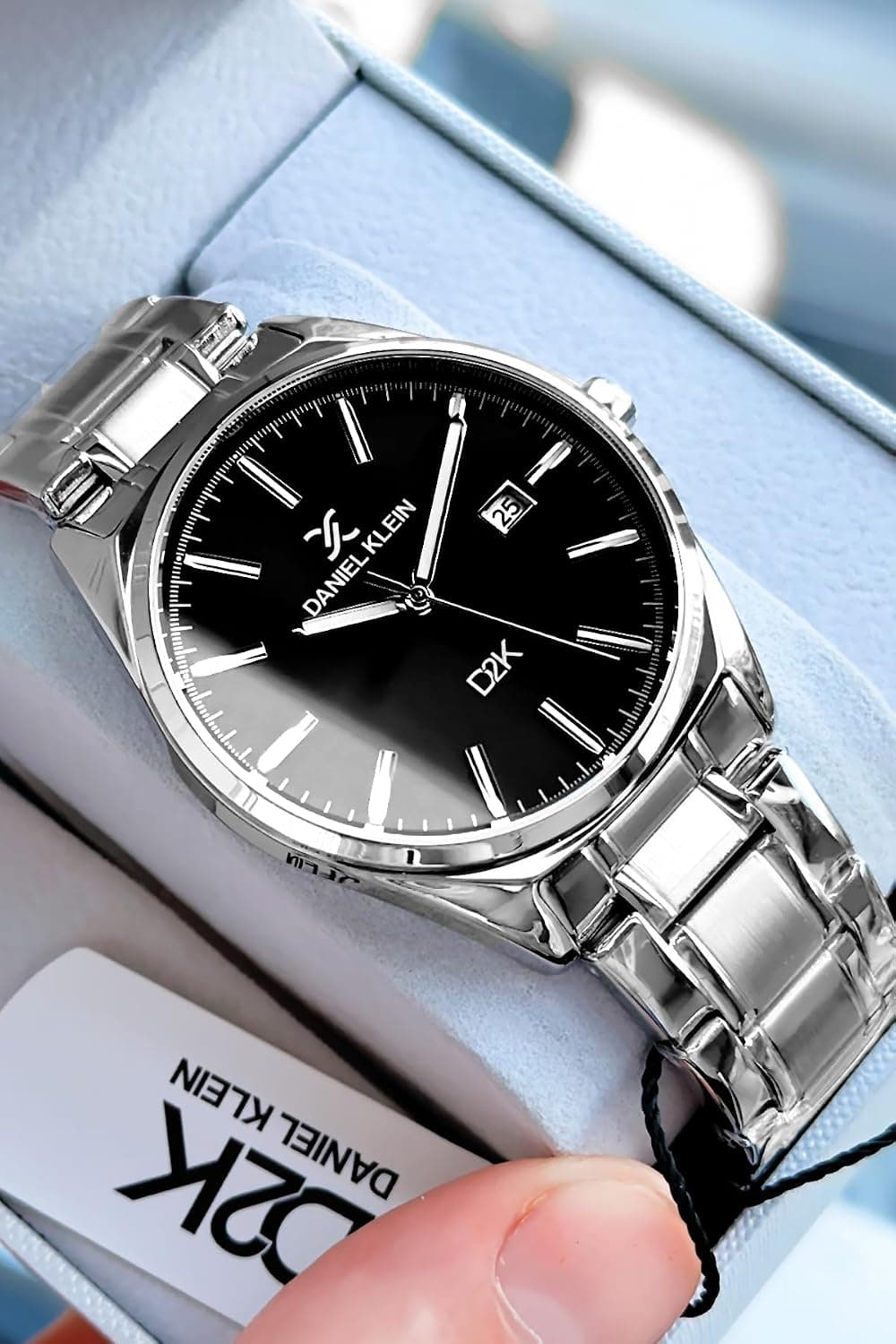 ساعت مچی مردانه Daniel Klein بند فولادی نقرهای مشکی ضد آب مدل DKE2157 ساعت مچی مردانه Daniel Klein بند فولادی نقرهای مشکی ضد آب مدل DKE2157