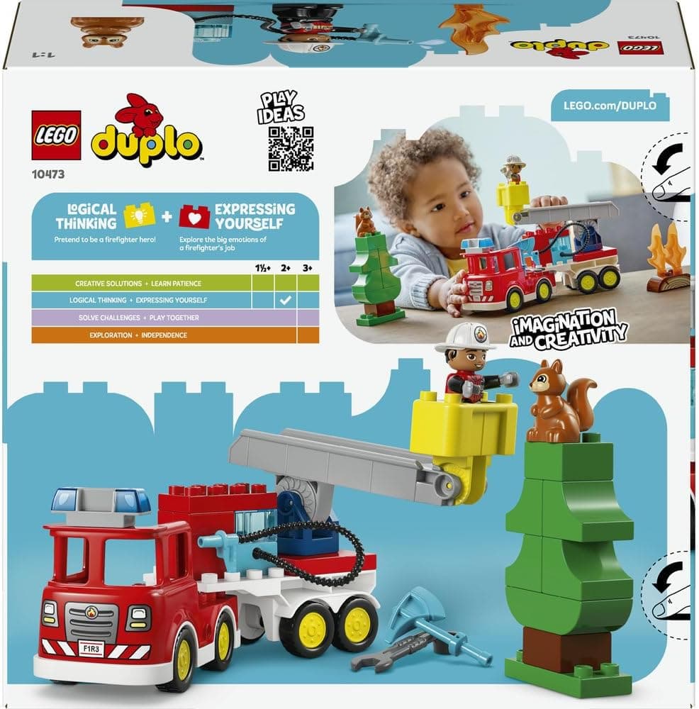 لگو DUPLO ماشین آتشنشانی با شلنگ و آتشنشان مدل 10473 لگو DUPLO ماشین آتشنشانی با شلنگ و آتشنشان مدل 10473