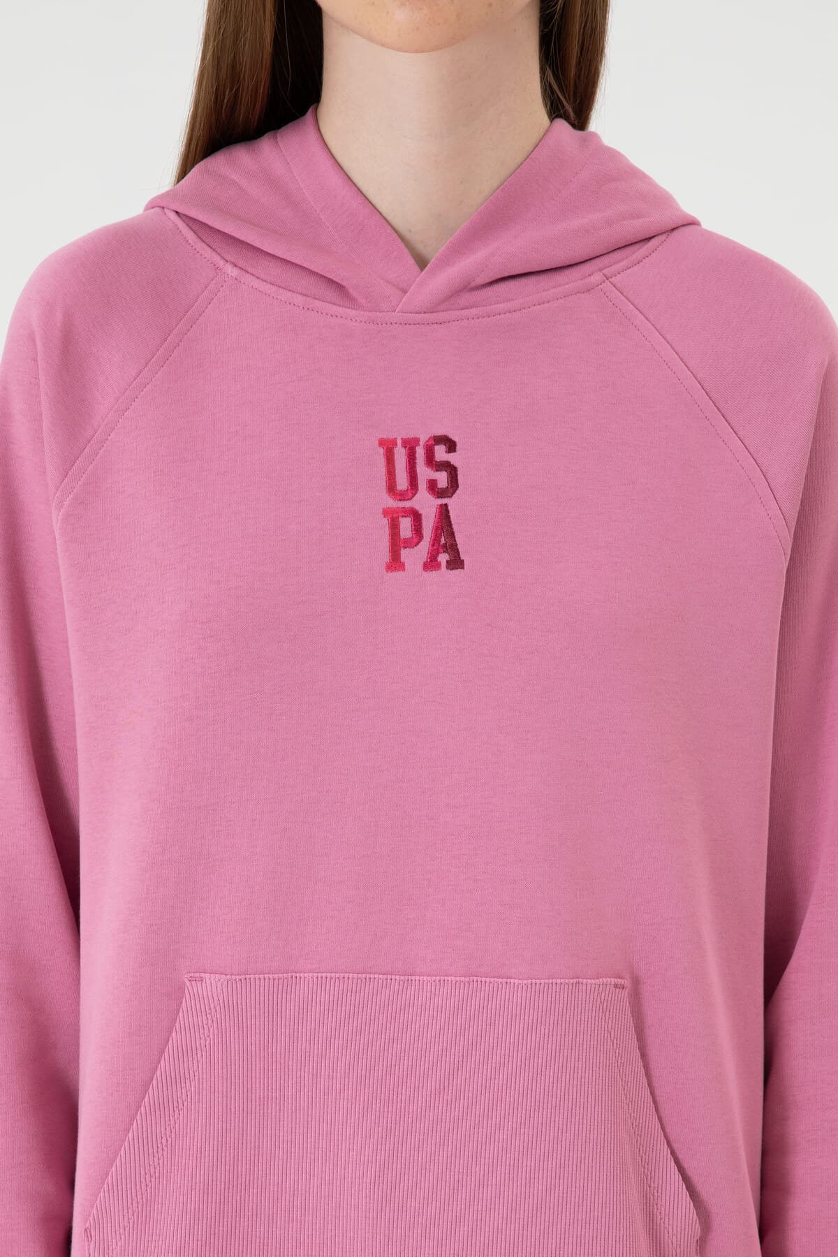 سوئیشرت زنانه U.S. Polo Assn. کلاهدار صورتی تیره با چاک مدل 50313611-VR167 سوئیشرت زنانه U.S. Polo Assn. کلاهدار صورتی تیره با چاک مدل 50313611-VR167
