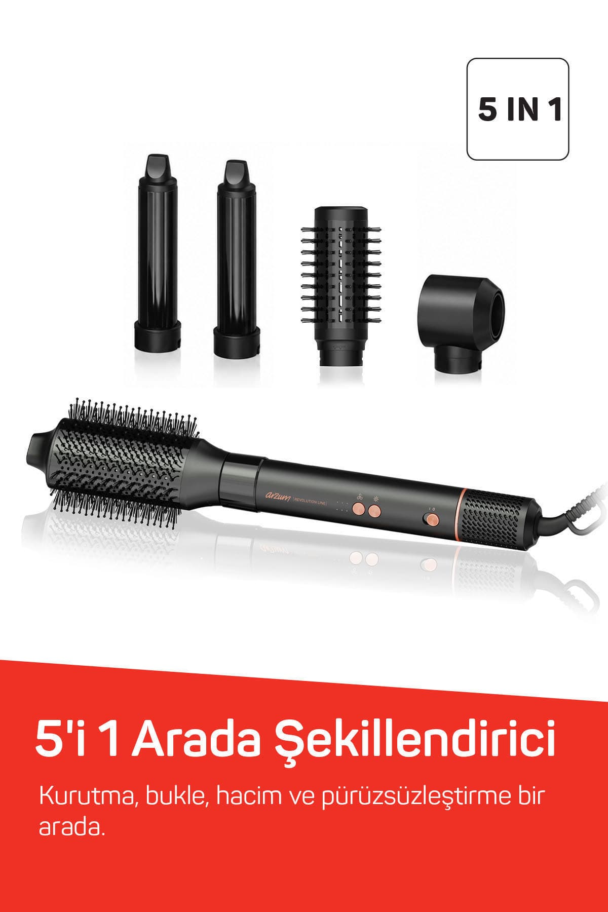 استایلر مو Arzum مدل AR5198 Line موتور BLDC Ionic 1500W 5 نازل آنتراسیتی استایلر مو Arzum مدل AR5198 Line موتور BLDC Ionic 1500W 5 نازل آنتراسیتی